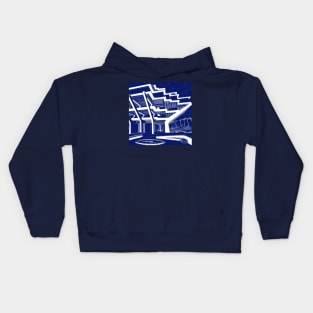 geisel library the brutalist brutalismus modern architecture building blueprints Kids Hoodie